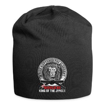 Size Dont Matter Cool Lion Jiu Jitsu - Jersey Beanie - black - Front