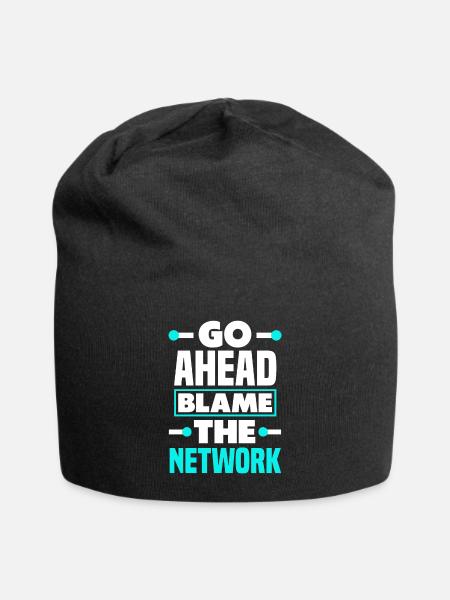 Go Ahead And Blame The Network Admin - Jersey-Beanie - Schwarz