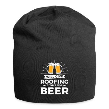 Will Give Roofing Advice For Beer Roofer Roofers - Jersey Beanie - black - Front