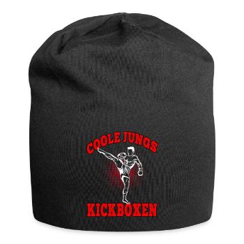 Coole Jungs Kickboxen Muay Thai Kampfsport Boxen - Jersey-Beanie - Schwarz - Vorne