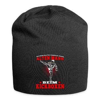 Kickboxen ist wichtiger Muay Thai Kampfsport - Jersey-Beanie - Schwarz - Vorne