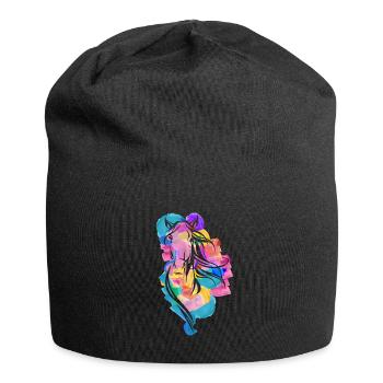 Buntes Pferd Wpap Art Geometrische Pop Art - Jersey-Beanie - Schwarz - Vorne