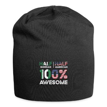Geboren nigerianisch nigeria amerikanisch USA - Jersey-Beanie - Schwarz - Vorne