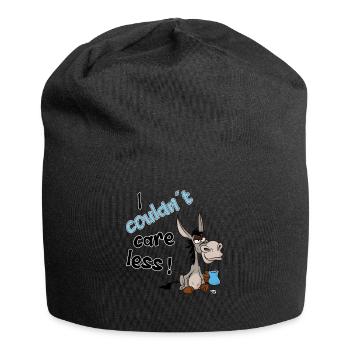 I couldnt care less. grimmiges lustiges Esel - Jersey-Beanie - Schwarz - Vorne