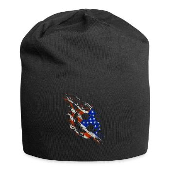 Soccer Drapeau américain 4 juillet Sports américains - Bonnet en jersey - noir - Devant