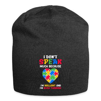 autism awareness autistic child - Jersey Beanie - charcoal grey - Front