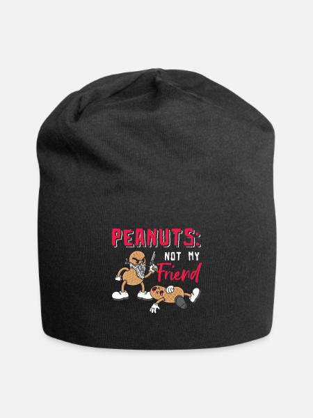 Erdnüsse Nicht Mein Freund Erdnuss-allergiker - Jersey-Beanie - Schwarz