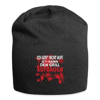 Grillen und Camper Geschenkidee - Jersey-Beanie - Schwarz - Vorne