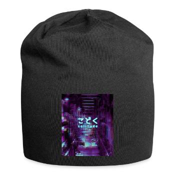 Aesthetic Tokyo Japan Motiv Eboy Einsamkeit - Jersey-Beanie - Schwarz - Vorne