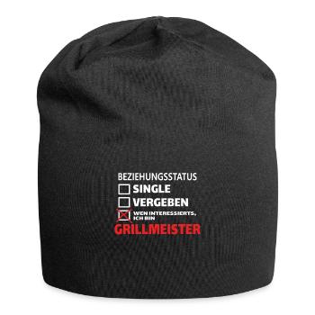 Grillen und Camper Geschenkidee - Jersey-Beanie - Schwarz - Vorne