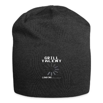 Grillen und Camper Geschenkidee - Jersey-Beanie - Anthrazit - Vorne
