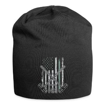 Krocket Retro USA Flagge 4th of July - Jersey-Beanie - Schwarz - Vorne
