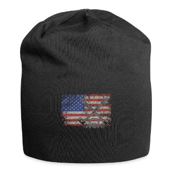Krocket Retro USA Flagge 4th of July - Jersey-Beanie - Schwarz - Vorne