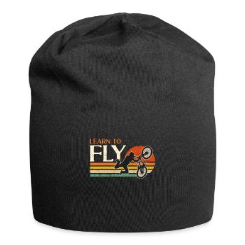 BMX Racing Learn To Fly Retro Bicycle BMX Rider - Jersey Beanie - black - Front