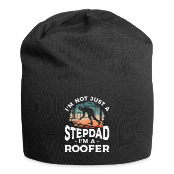 Ich bin nicht nur ein Stiefvater, ich bin ein Dachdecker Dachdecker - Jersey-Beanie - Schwarz - Vorne