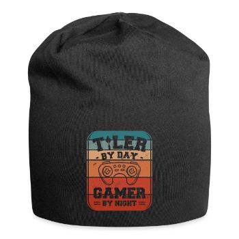Fliesenleger bei Tag Gamer bei Nacht Fliesenleger - Jersey-Beanie - Schwarz - Vorne