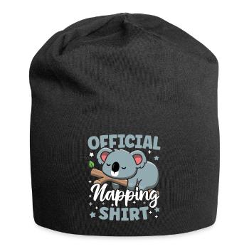 Official Napping Shirt Cute Sleeping Kawaii Koala - Jersey Beanie - black - Front