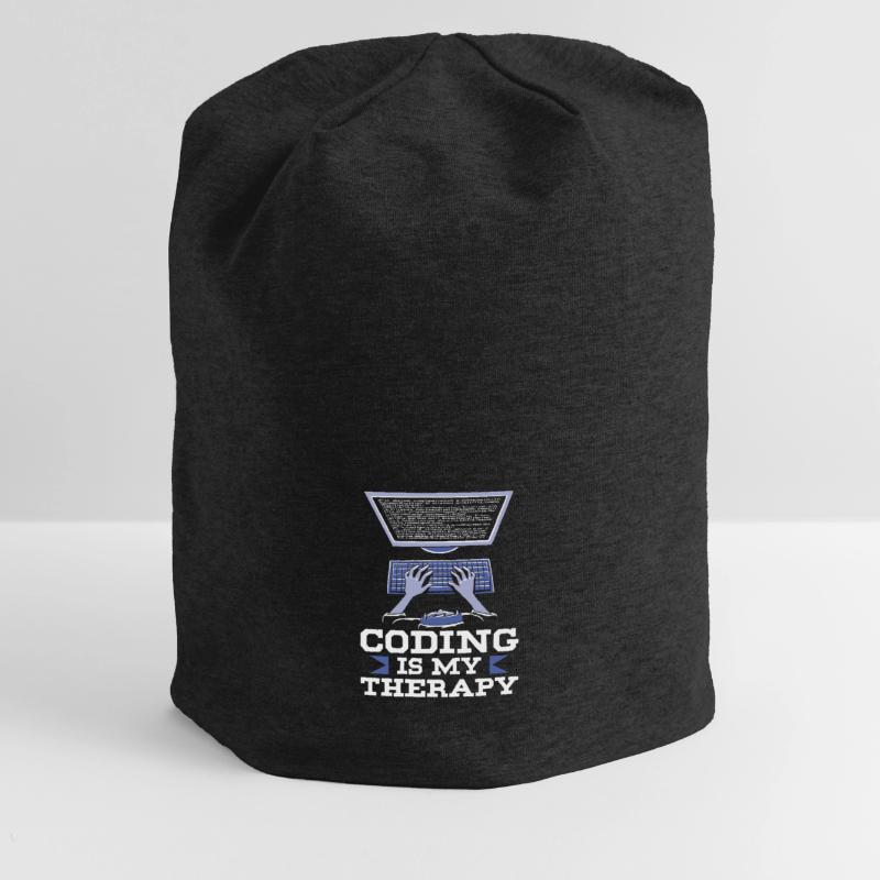 Programmieren Ist Meine Therapie Code Coder Coding Jersey-Beanie