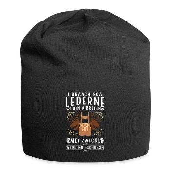 Trachtenshirt i braach koa Lederne Lausbua - Jersey-Beanie - Schwarz - Vorne