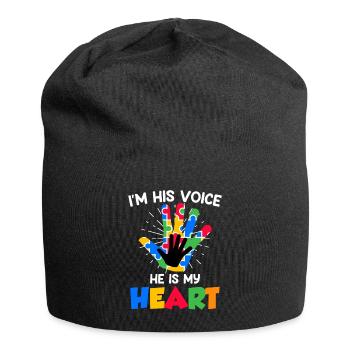 Autistic solidarity for autistic children - Jersey Beanie - black - Front