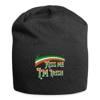 Kiss me Im Irish - Saint Patricks day Paddy's Day - Bonnet en jersey - noir - Devant