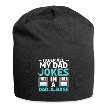 Funny Dad Father Jokes Humor Quotes Fathers Day - Jersey Beanie - black - Front