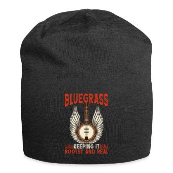 Witziges Bluegrass-Musiker-Design für - Jersey-Beanie - Anthrazit - Vorne