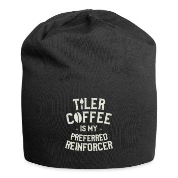 Le café carrelage est mon carrelage de renforçateur préféré - Bonnet en jersey - noir - Devant