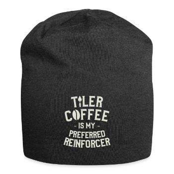 Tiler Coffee Is My Preferred Reinforcer Tiling - Jersey Beanie - charcoal grey - Front