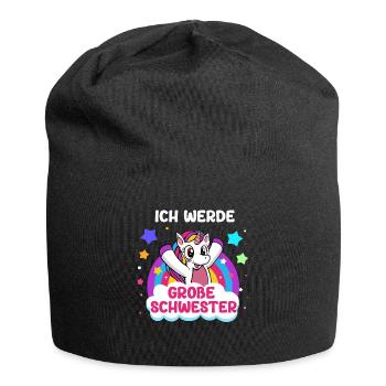 Einzelkind Tochter Ich Werde Große Schwester - Jersey-Beanie - Schwarz - Vorne