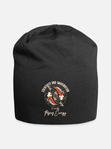 Fische Energie Kreativität Astrologie Imagination - Jersey-Beanie - Schwarz