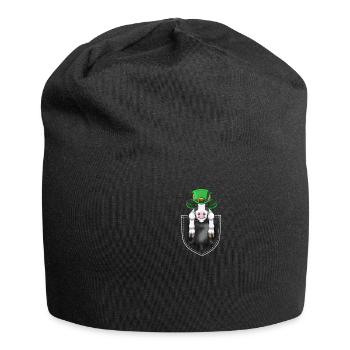 Lustiges Kühe St. Patricks Day Party Geschenk - Jersey-Beanie - Schwarz - Vorne