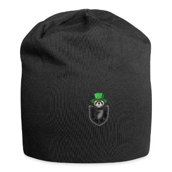 Lustiges Waschbären St. Patricks Party Geschenk - Jersey-Beanie - Schwarz - Vorne