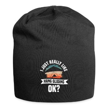 Ich mag Drachenfliegen ok Drachenflieger - Jersey-Beanie - Schwarz - Vorne