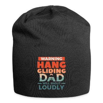 Warnung Hängegleiter Papa wird laut gleiten - Jersey-Beanie - Schwarz - Vorne