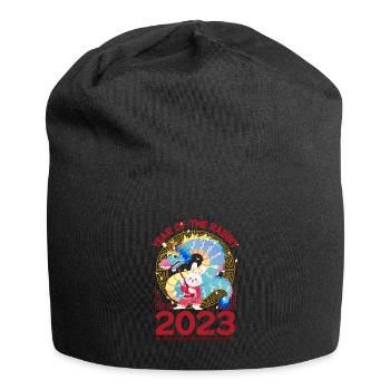 Chinesisches Neujahr, Drachentanz 2023 - Jersey-Beanie - Schwarz - Vorne