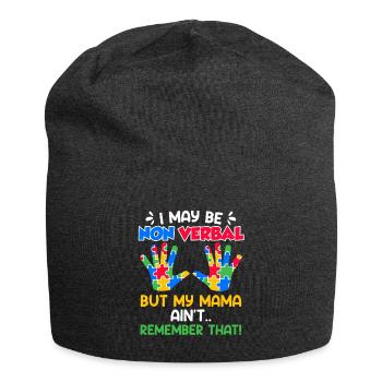 autism awareness autistic child - Jersey Beanie - charcoal grey - Front