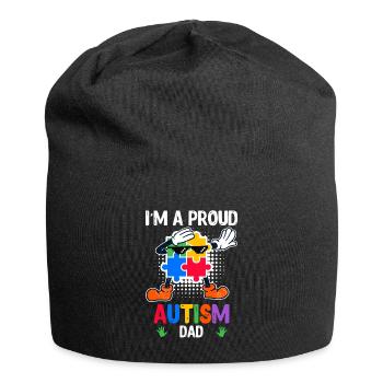 Autistic solidarity for autistic children - Jersey Beanie - black - Front