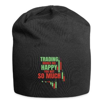 Stock Trading Trader Exchange Trading Stocks - Jersey Beanie - black - Front