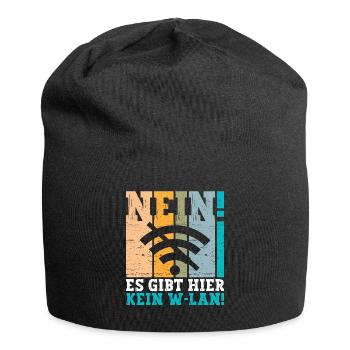 Hier kein Wlan! - Jersey-Beanie - Schwarz - Vorne