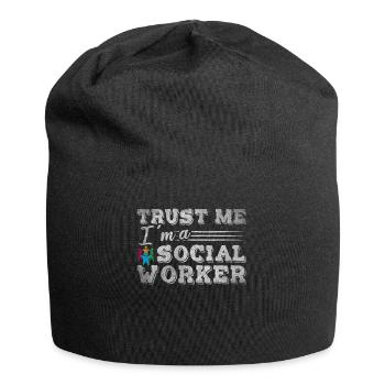 Croyez-moi, je suis un travailleur social drôle Sozialarbeiter - Bonnet en jersey - noir - Devant