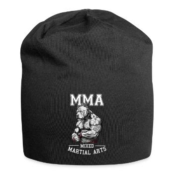 MMA Pitbull - Mixed Martial Arts Hund - Jersey-Beanie - Schwarz - Vorne