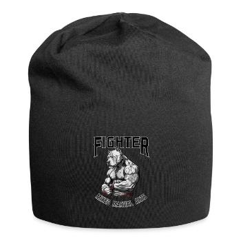 Cool MMA Pitbull - Käfig Kämpfer Free Fighting - Jersey-Beanie - Schwarz - Vorne