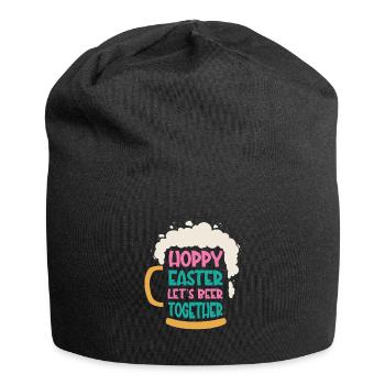 Easter Bunnies Beer Drinking Holiday Rabbit - Jersey-Beanie - Schwarz - Vorne