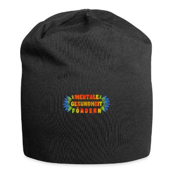 Mentale Gesundheit fördern Mental Health - Jersey-Beanie - Schwarz - Vorne