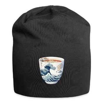 Kanagawa Tea Cup - Ein Tee, der Sie nach Japan - Jersey-Beanie - Schwarz - Vorne