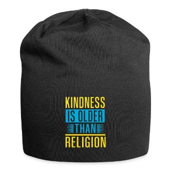 FREUNDLICHKEIT IST ÄLTER ALS RELIGION - Jersey-Beanie - Schwarz - Vorne