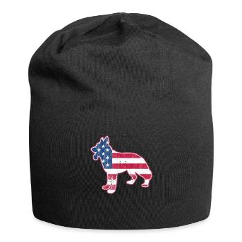 Deutscher Schäferhund 4. Juli Hundeliebhaber - Jersey-Beanie - Schwarz - Vorne