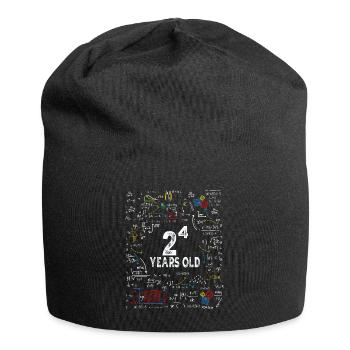 Deux à la puissance de quatre = 16 ans - Mathématiques - Bonnet en jersey - noir - Devant