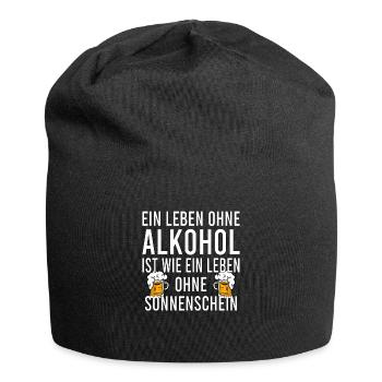 Vatertag Himmelfahrt Bier Nachbar Nachbarn Saufen - Jersey-Beanie - Schwarz - Vorne